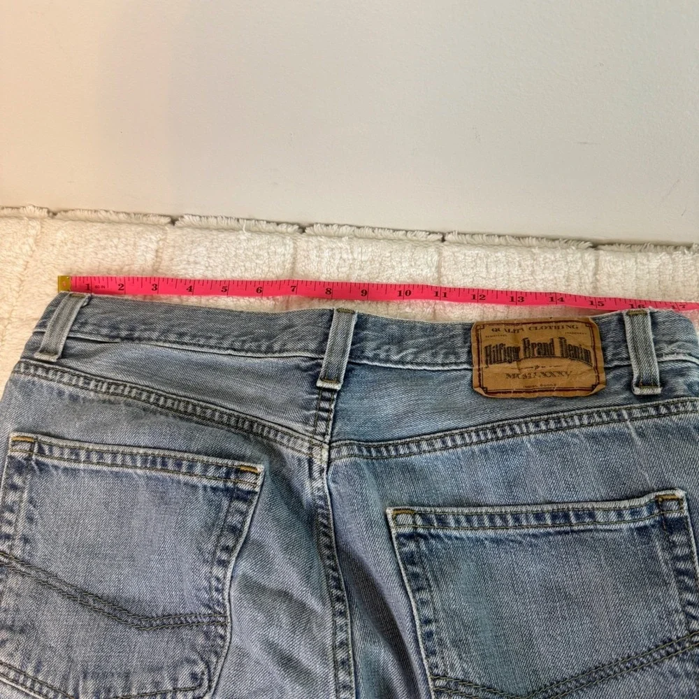Hilfiger Brand Freedom Relaxed Denim Mens Jeans 34x32 Y2K Distressed Timeless